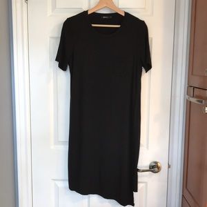T-shirt dress with chest pocket, double layer